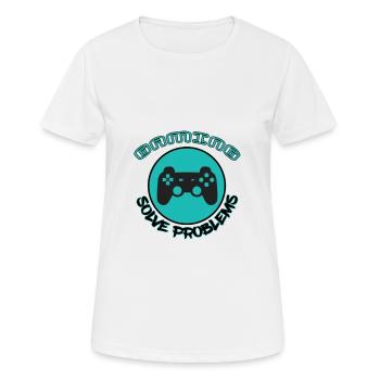 Gaming - T-shirt respirant Femme - blanc - Devant - AI Model Female 172 dark (172cm)