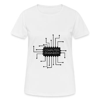Ingénieur en informatique - ingénieur en informatique - T-shirt respirant Femme - blanc - Devant - AI Model Female 172 dark (172cm)