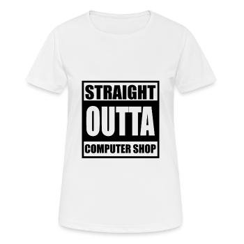 Computer - Frauen T-Shirt atmungsaktiv - Weiß - Vorne - AI Model Female 172 dark (172cm)