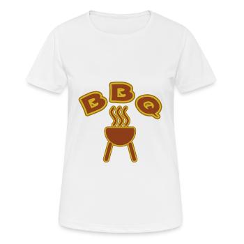 Grilling BBQ - Frauen T-Shirt atmungsaktiv - Weiß - Vorne - AI Model Female 172 dark (172cm)