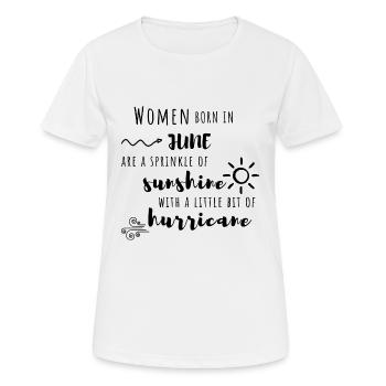 Women born in June sunshine - Women's Breathable T-Shirt - white - Front - AI Model Female 172 dark (172cm)