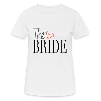 La mariée - La mariée, amour de mariage - T-shirt respirant Femme - blanc - Devant - AI Model Female 172 dark (172cm)
