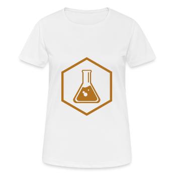 La chimie dans le flacon doit cuire - Flacon de chimie - T-shirt respirant Femme - blanc - Devant - AI Model Female 172 dark (172cm)