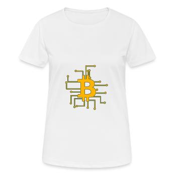 Bitcoin - Frauen T-Shirt atmungsaktiv - Weiß - Vorne - AI Model Female 172 dark (172cm)