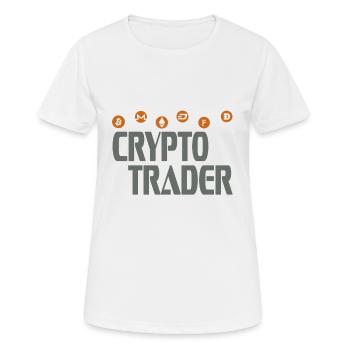 Crypto Trader - T-shirt respirant Femme - blanc - Devant - AI Model Female 172 dark (172cm)