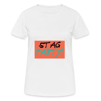 Stag Party - Bachelor party - T-shirt respirant Femme - blanc - Devant - AI Model Female 172 dark (172cm)
