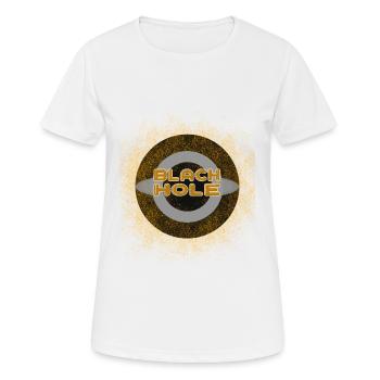 Black hole - Schwarzes Loch - Frauen T-Shirt atmungsaktiv - Weiß - Vorne - AI Model Female 172 dark (172cm)