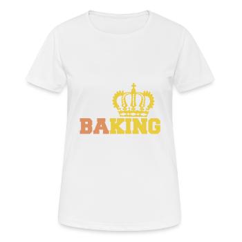 to bake king baking - Women's Breathable T-Shirt - white - Front - AI Model Female 172 dark (172cm)
