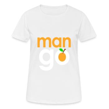 L'homme va à la mangue - T-shirt respirant Femme - blanc - Devant - AI Model Female 172 dark (172cm)