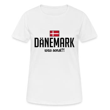 Dänemark was sonst Spruch Urlaubsland Urlaub - Frauen T-Shirt atmungsaktiv - Weiß - Vorne - AI Model Female 172 dark (172cm)