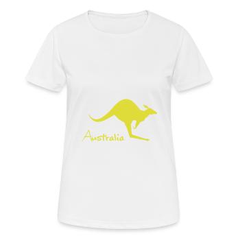 australia kangaroo - Australien kangaroo - Frauen T-Shirt atmungsaktiv - Weiß - Vorne - AI Model Female 172 dark (172cm)