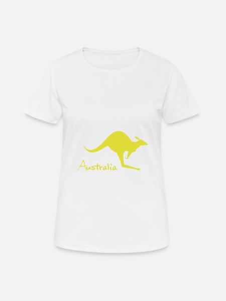kangourou d'Australie - Kangourou d'Australie - T-shirt respirant Femme - blanc