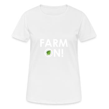 Ferme sur - T-shirt respirant Femme - blanc - Devant - AI Model Female 172 dark (172cm)