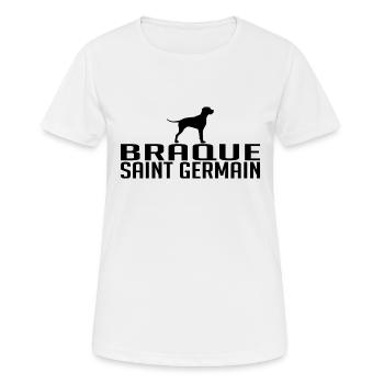 BRAQUE SAINT GERMAIN Races de chiens Chiens Wilsigns - T-shirt respirant Femme - blanc - Devant - AI Model Female 172 dark (172cm)
