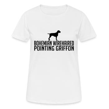 BOHÊME GRIFFON POINTANT GRIFFON Chien Wilsigns - T-shirt respirant Femme - blanc - Devant - AI Model Female 172 dark (172cm)