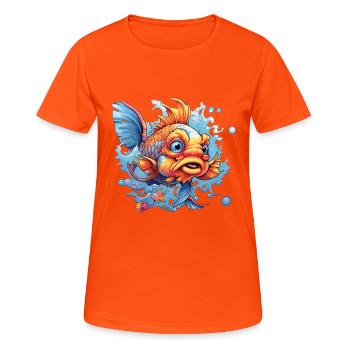 Goldfish - Women's Breathable T-Shirt - neon orange - Front - AI Model Female 172 dark (172cm)