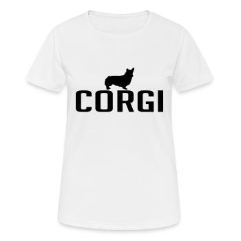 Corgi Race de chien Chiens Wilsigns - T-shirt respirant Femme - blanc - Devant - AI Model Female 172 dark (172cm)