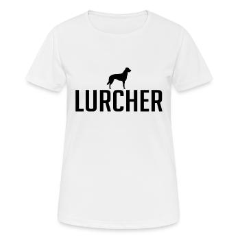 Lurcher Hunderasse Hunde Wilsigns - Frauen T-Shirt atmungsaktiv - Weiß - Vorne - AI Model Female 172 dark (172cm)