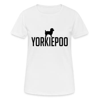 Yorkiepoo Races de chiens Chiens Chiens Wilsigns - T-shirt respirant Femme - blanc - Devant - AI Model Female 172 dark (172cm)