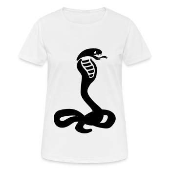 Snake Cobra - Women's Breathable T-Shirt - white - Front - AI Model Female 172 dark (172cm)