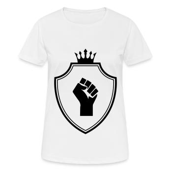 Armoiries de la main - T-shirt respirant Femme - blanc - Devant - AI Model Female 172 dark (172cm)