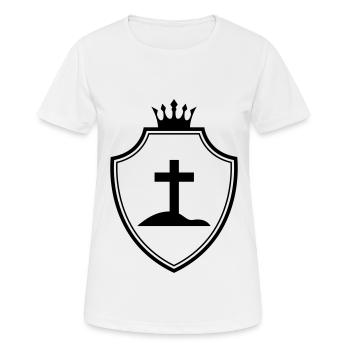 Armoiries croisées - T-shirt respirant Femme - blanc - Devant - AI Model Female 172 dark (172cm)