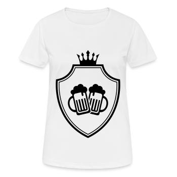Bierglas Wappen - Frauen T-Shirt atmungsaktiv - Weiß - Vorne - AI Model Female 172 dark (172cm)