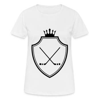 Ice hockey crest hockey sticks - Women's Breathable T-Shirt - white - Front - AI Model Female 172 dark (172cm)