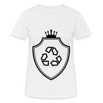 Armoiries de recyclage - T-shirt respirant Femme - blanc - Devant - AI Model Female 172 dark (172cm)