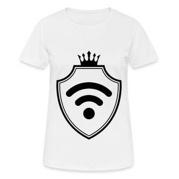 Armoiries Internet Wi-Fi - T-shirt respirant Femme - blanc - Devant - AI Model Female 172 dark (172cm)