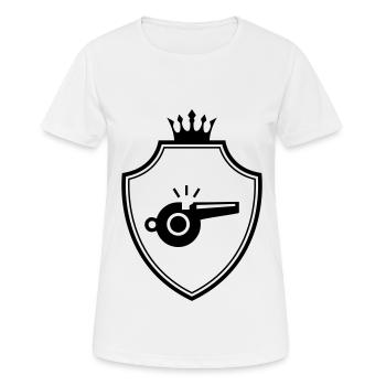 Whistle Pipe Armoiries - T-shirt respirant Femme - blanc - Devant - AI Model Female 172 dark (172cm)