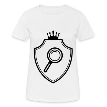 Lupe Wappen - Frauen T-Shirt atmungsaktiv - Weiß - Vorne - AI Model Female 172 dark (172cm)