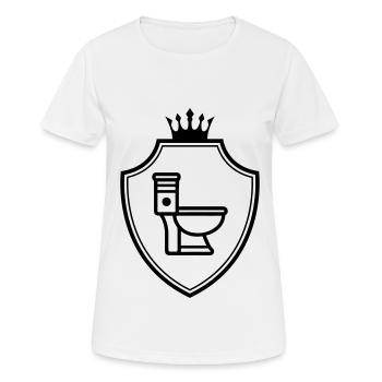 Armoiries des toilettes WC - T-shirt respirant Femme - blanc - Devant - AI Model Female 172 dark (172cm)