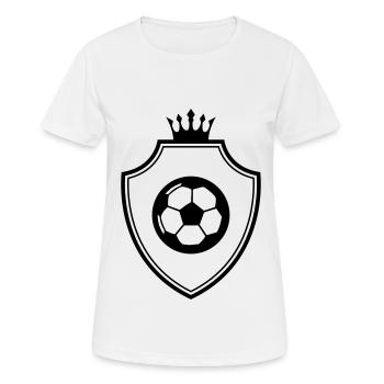 Football crest - Women's Breathable T-Shirt - white - Front - AI Model Female 172 dark (172cm)
