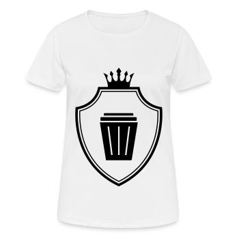 Armoiries de la poubelle - T-shirt respirant Femme - blanc - Devant - AI Model Female 172 dark (172cm)