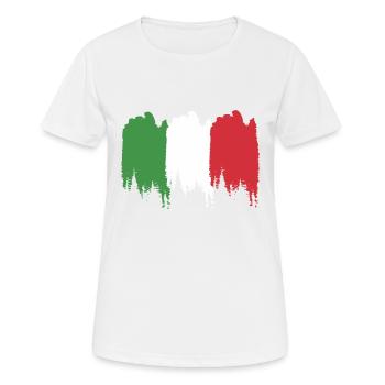 Italy Flag Country Flag - Women's Breathable T-Shirt - white - Front - AI Model Female 172 dark (172cm)