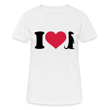 I love Meerkat - Women's Breathable T-Shirt - white - Front - AI Model Female 172 dark (172cm)