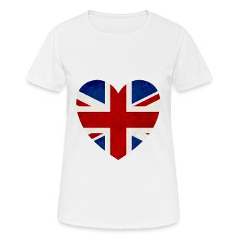Heart UK Britain - Women's Breathable T-Shirt - white - Front - AI Model Female 172 dark (172cm)