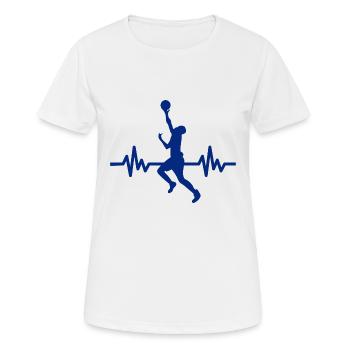 Haertbeat Basketball - États-Unis - Sports d’équipe - Cerceaux - T-shirt respirant Femme - blanc - Devant - AI Model Female 172 dark (172cm)