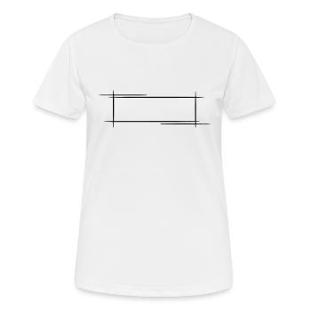 Dekorativer Rahmen. Banner / Namensschild Vorlage. - Frauen T-Shirt atmungsaktiv - Weiß - Vorne - AI Model Female 172 dark (172cm)