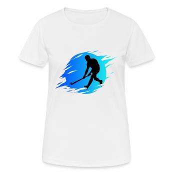 Field hockey Hockey fan articles Hockey field Hockey - Women's Breathable T-Shirt - white - Front - AI Model Female 172 dark (172cm)