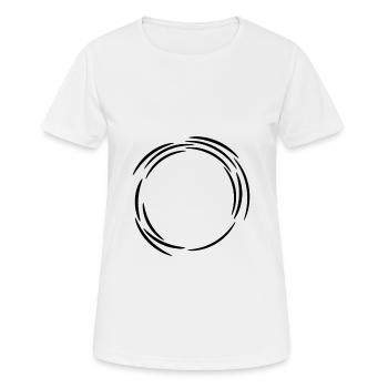 Cercle de ligne de conception lignes - T-shirt respirant Femme - blanc - Devant - AI Model Female 172 dark (172cm)