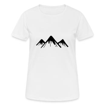 Berg Berge - Frauen T-Shirt atmungsaktiv - Weiß - Vorne - AI Model Female 172 dark (172cm)