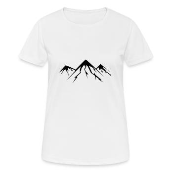 Berg Berge - Frauen T-Shirt atmungsaktiv - Weiß - Vorne - AI Model Female 172 dark (172cm)