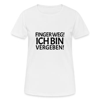 Vergeben Spruch - Frauen T-Shirt atmungsaktiv - Weiß - Vorne - AI Model Female 172 dark (172cm)