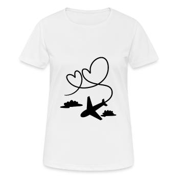 avion - T-shirt respirant Femme - blanc - Devant - AI Model Female 172 dark (172cm)