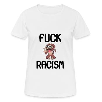 Contre le racisme - T-shirt respirant Femme - blanc - Devant - AI Model Female 172 dark (172cm)