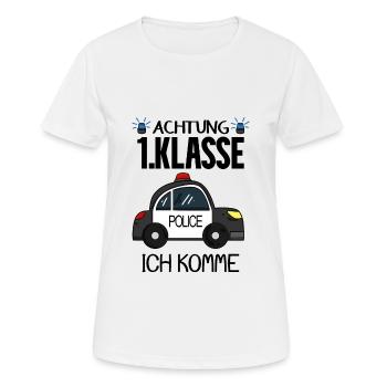 Einschulung Erste Klasse Junge - Frauen T-Shirt atmungsaktiv - Weiß - Vorne - AI Model Female 172 dark (172cm)