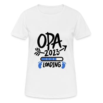 Opa 2023 - Werdende Opa - Frauen T-Shirt atmungsaktiv - Weiß - Vorne - AI Model Female 172 dark (172cm)