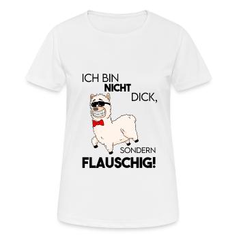 Alpaka - Ich bin nicht dick - Frauen T-Shirt atmungsaktiv - Weiß - Vorne - AI Model Female 172 dark (172cm)